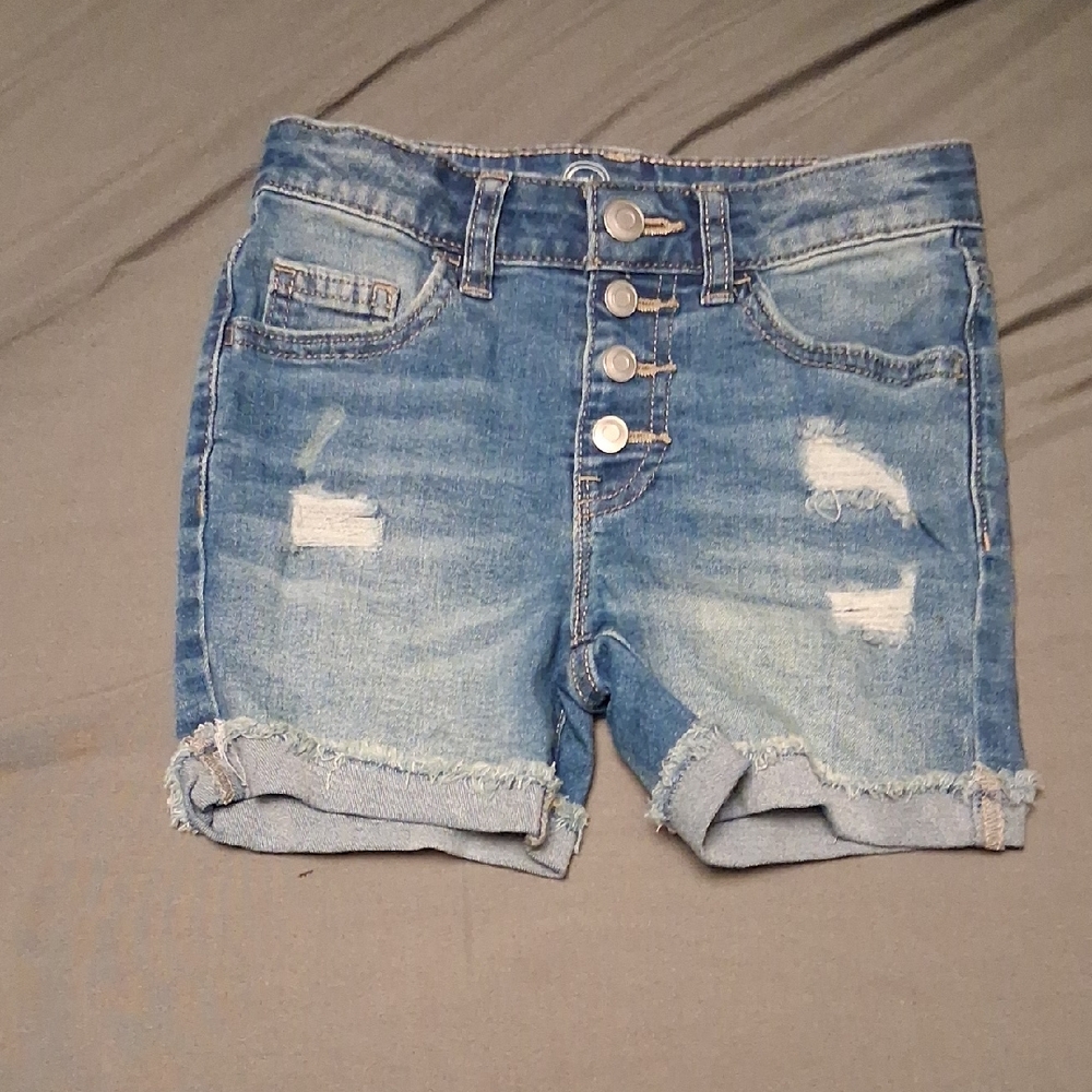 Denim Blue Girls Shorts